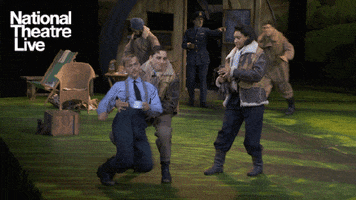 Drunk Fall GIF by National Theatre