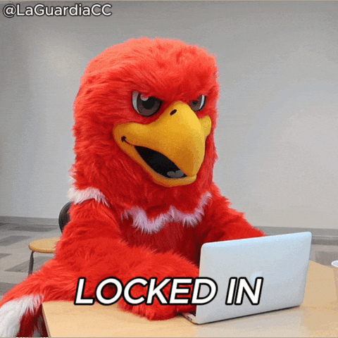 Locked In Redhawks GIF by LaGuardia Community College