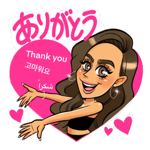 Girl Thank You Sticker by FLEYJA.
