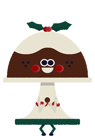 Happy Christmas Pudding Sticker by Mioe Studio