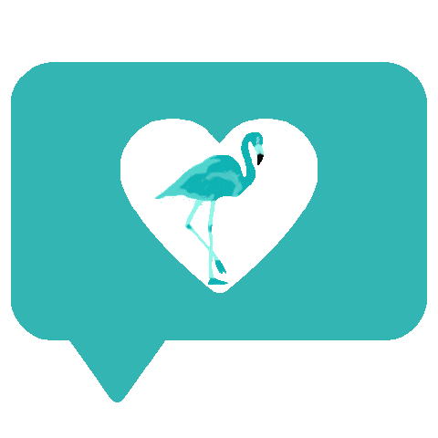 Love It Flamingo Sticker by Cosmeterie