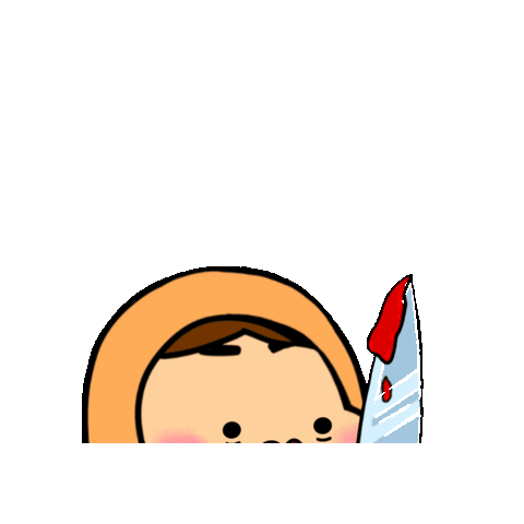 Angry Knife Sticker