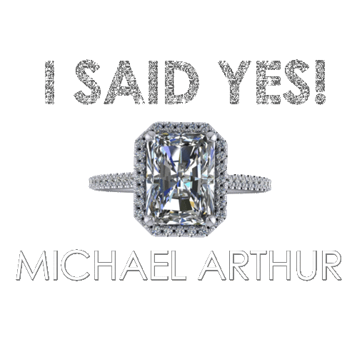 I Said Yes Engagement Ring Sticker by Michael Arthur