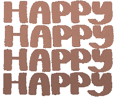 Happy Happy Happy Peach Sticker