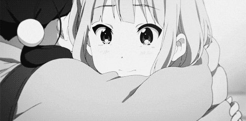 anime hug crying gif