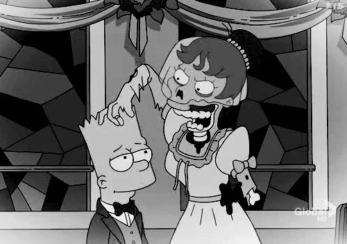the simpsons zombies GIF