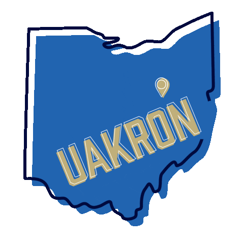 Akron Zips Sticker by The University of Akron