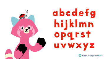 Red Panda Alphabet GIF by Khan Academy Kids