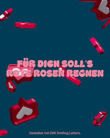 Red Roses Love GIF by DAK-Gesundheit