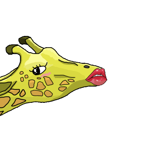 Giraffe Licking Sticker for iOS & Android | GIPHY