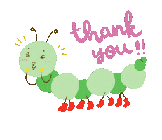 Thanks Worm Sticker