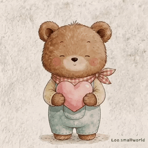 Cute Bear Hearts GIF