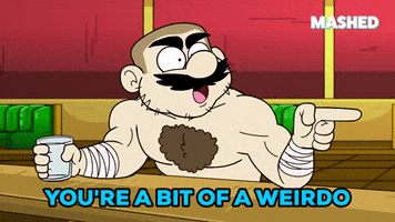 Youre Weird Super Mario GIF by Mashed