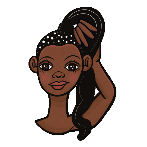 Look Up Black Girl Sticker by JellaCreative