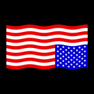 Upside-down American flag