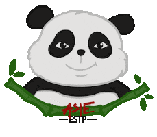 Wink Panda Sticker by Asie ESTP