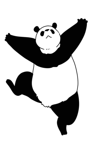 Illustration Panda Sticker by wakuta