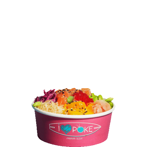 Poke Bowl Sushi Time Sticker by I Love Poke