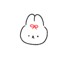 Rabbit Ribbon Sticker