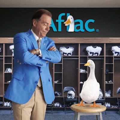 College Football Reaction GIF by Aflac Duck