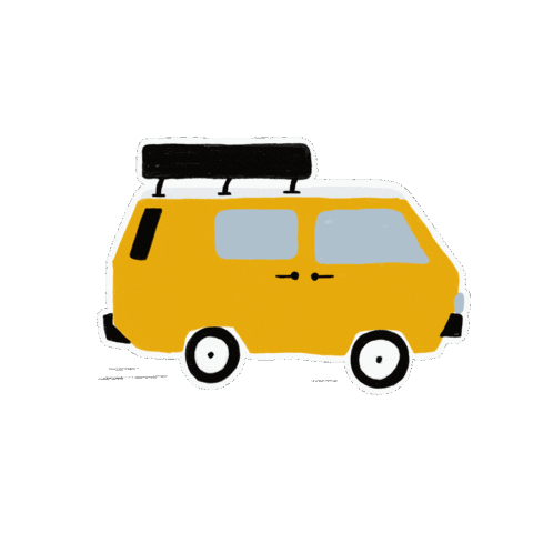 Bus Camping Sticker by ayoungdesign