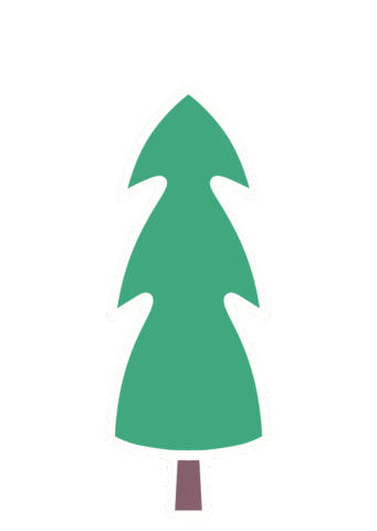 Happy Christmas Tree Sticker by Kretzer Visuelles