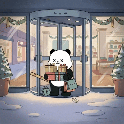 Merry Christmas Snow GIF by Kanpai Pandas