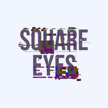 BtoZLettering glitch text square eyes square eyes glitch GIF
