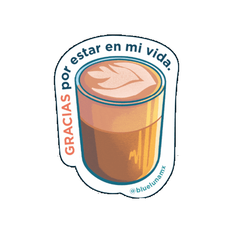 Coffee Thank You Sticker by Blue Luna