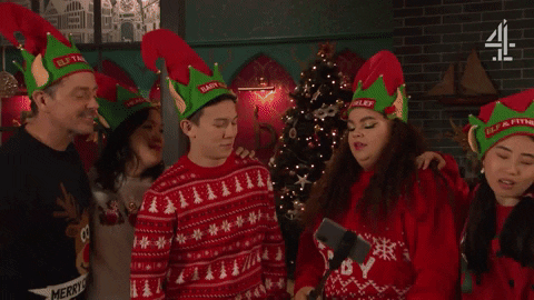 Christmas Family Photo GIF by Hollyoaks - Find & Share on GIPHY