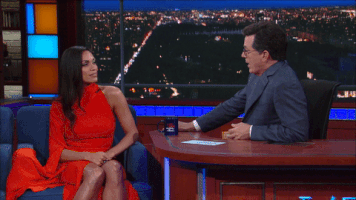 rosario dawson GIF by The Late Show With Stephen Colbert