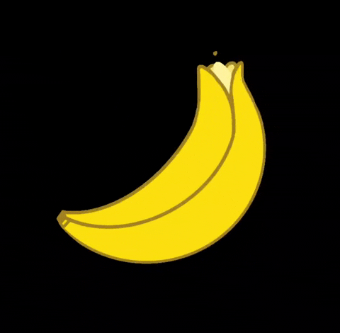 joshuawiss loop yellow fruit banana GIF