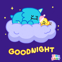 Happy Good Night GIF by DINOSALLY Happy Good Night GIF by DINOSALLY