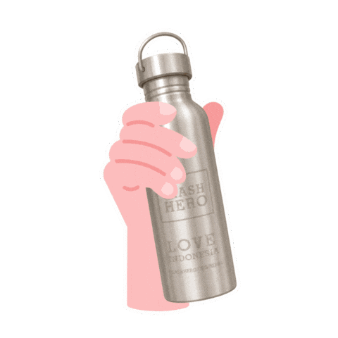Cat Bottle Sticker by Trash Hero World