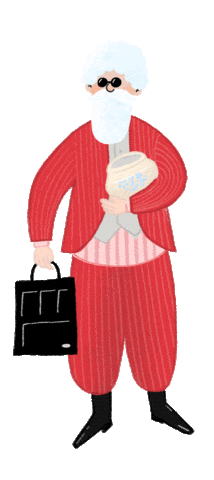 Santa Sticker by Apartmentary