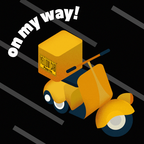 Hungry On My Way GIF by Yellow Cab Pizza