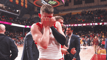 Tired College Hoops GIF by Wisconsin Badgers