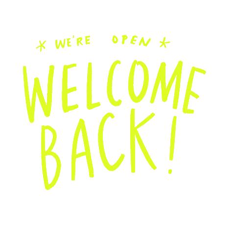 Were Open Welcome Back Sticker