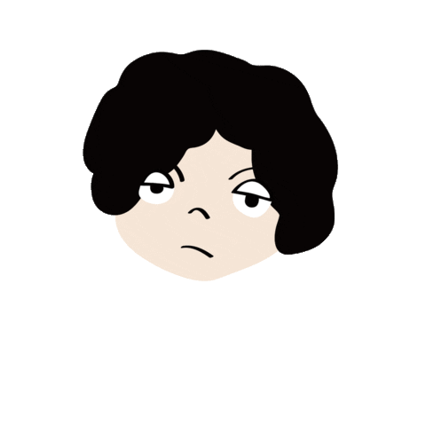 Angry Curly Hair Sticker
