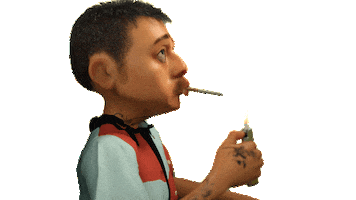 Animation Smoking Sticker by Cuco