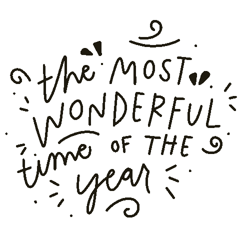 The Most Wonderful Time Of The Year Christmas Sticker by Sheila Streetman
