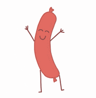 Excited Hot Dog GIF