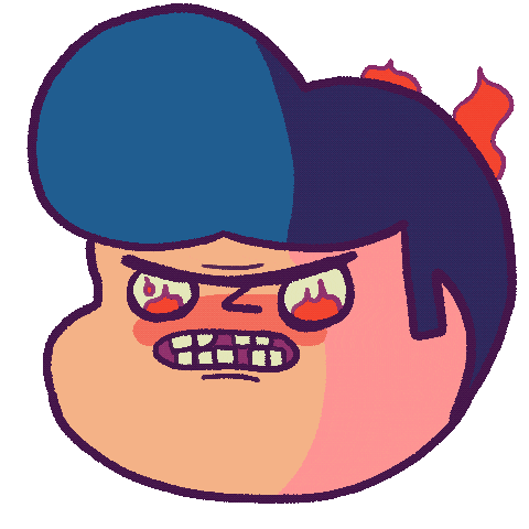 Angry Fire Sticker
