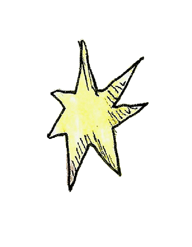 Shooting Star Sticker by Genevieve Stokes