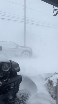 Storm Brings Whiteout Conditions to Lancaster, New York