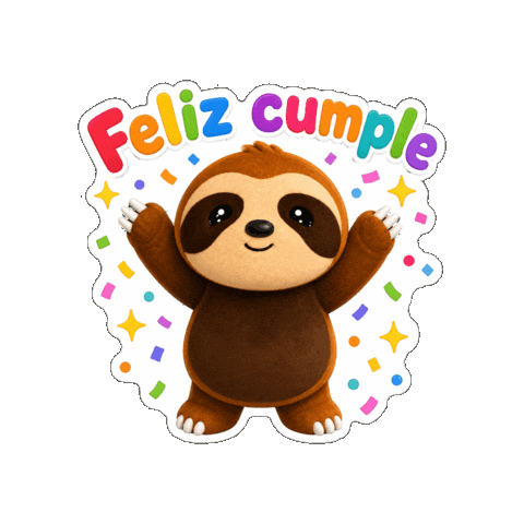 Happy Birthday Sloth Sticker by CR Embassy Japon