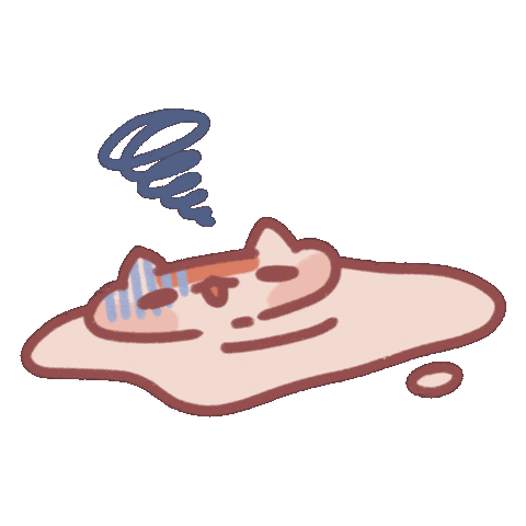 Tired Cat Sticker
