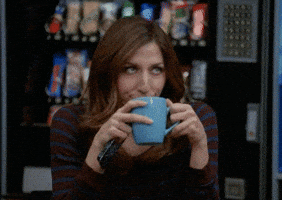 TV gif. Gina Linetti (Chelsea Peretti) from Brooklyn Nine-Nine rolls her eyes in an exhausted, annoyed expression.
