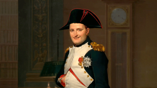 Napoleon Bonaparte, so i can say i was the reason he likes to hide his hand in portaits.