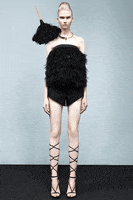 new york fashion week feathers GIF by fashgif